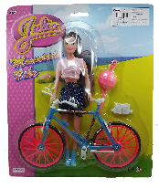 Doll with bike